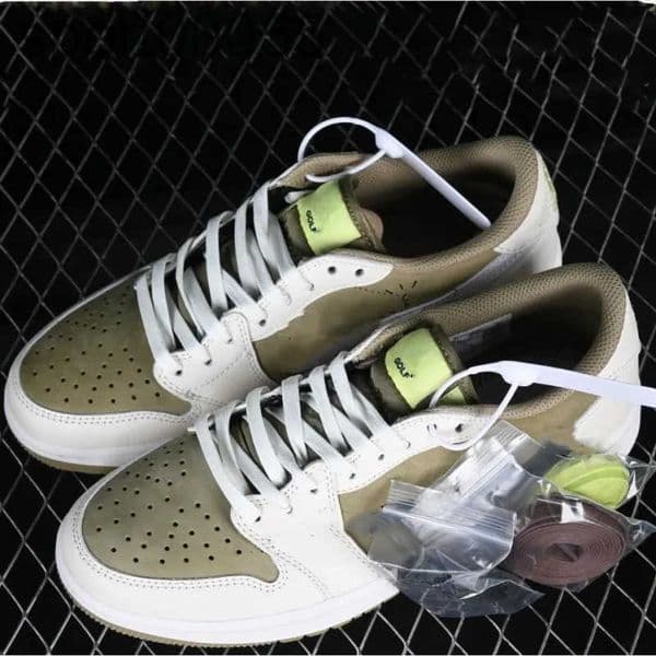 1 Low Golf Olive Shoes Ts 50 40 Black Phantom Men Women 1s Fragment Reverse Mocha Sports Sneakers with Box