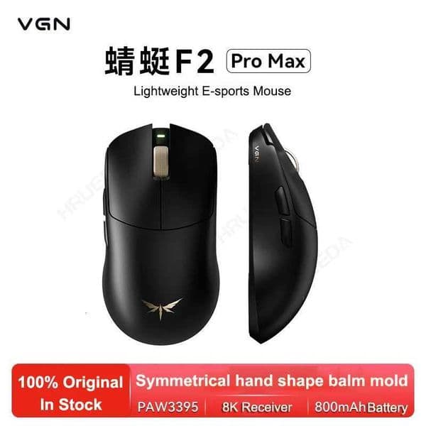 VGN Dragonfly F2 Pro Max F2 Ultra Lightweight Wireless Gaming Mouse Dual 8k Tri-Mode Long Battery Life Ergonomic E-sports MouseM251124