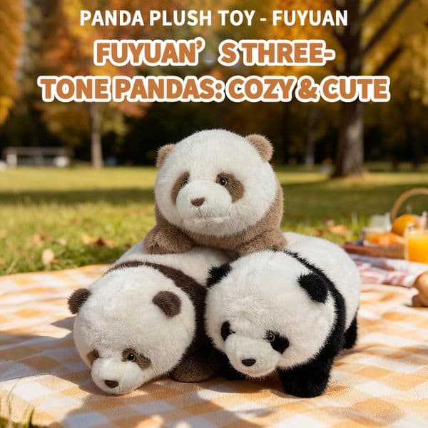 Bear Plush Toy Super Soft Panda Stuffed Animal Cartoon Cute Style Comforter Function PP Cotton Washed Technique W260306