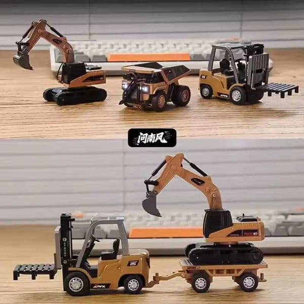 164 Scale Remote Control Mini Excavator Tipper Truck - Full-Scale Model Engineering Vehicle Toy For Kids And CollectorsW251124