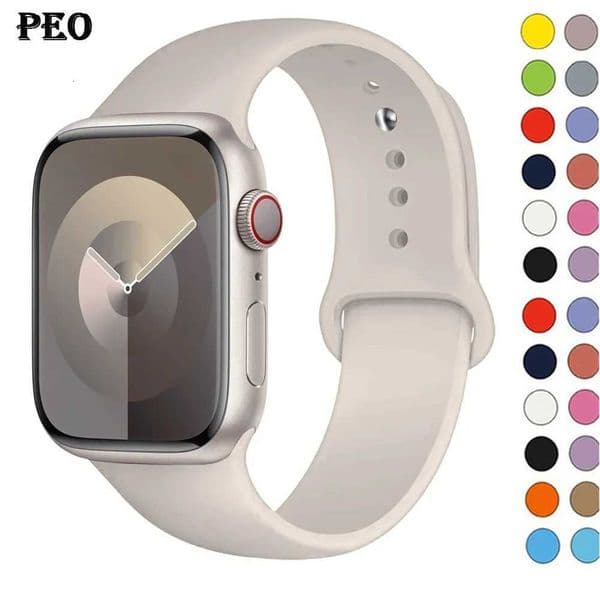 Silicone Band For Watch strap 44mm 45mm 40mm 41mm 42-38mm 45 mm sport bracelet iwatch series 8 7 6 5 4 3 SE 9 tra 2 49mm C251124