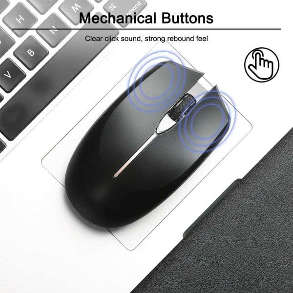 24G Wireless Mouse 4 Buttons Professional Optical Wireless 1600 DPI Mouse Rechargeable Mouse Portable for Laptop PC GamerM251124