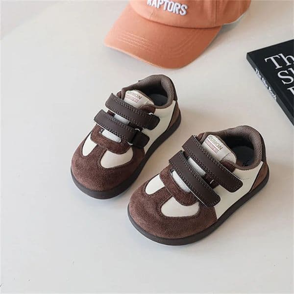 2025 Autumn Children Leather Breathable Kids Casual Shoes Non-slip Fashion Toddler Girls Boys Sneakers EU 22-30 H260305