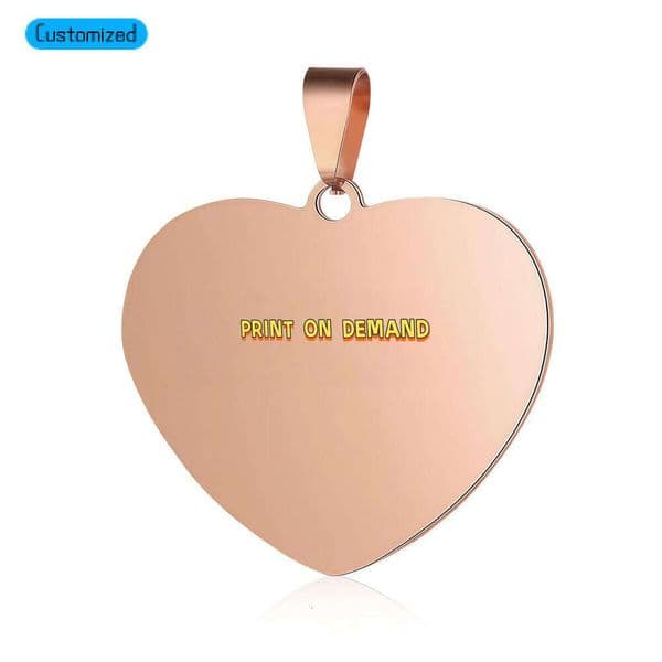 POD Custom Free-shipping Customized Gift Box Packaging for Pet Heart-shaped Ornaments