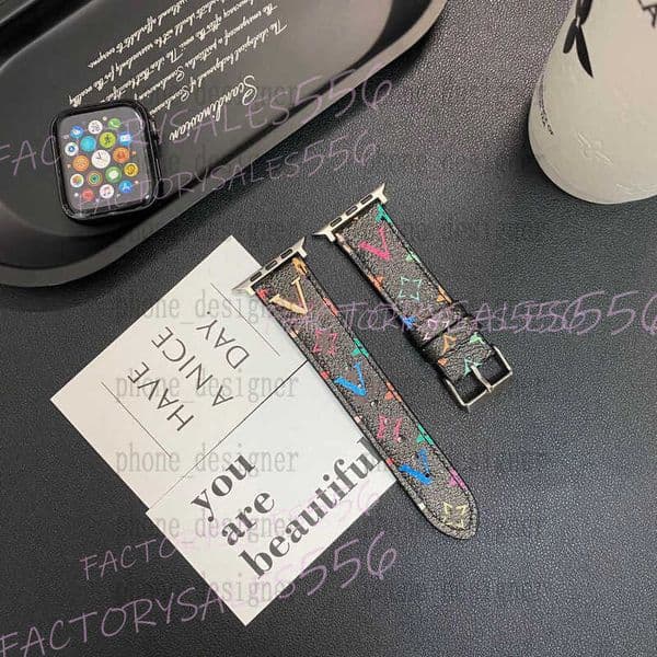Smart Straps designer Luxury apple watch band for applewatch series 10 9 8 7 iWatch 6 5 4 3 2 SE Leather 42mm 38mm 40mm 44mm 41mm 45mm 46mm 49mm watches with gold 030J ZNY3