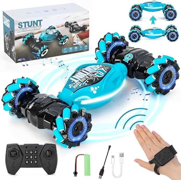 4WD Stunt Car RC Toy Remote Control Car for Boys Adults All Terrain Monster Trucks for Ages 4-12 with Lights MusicW251124