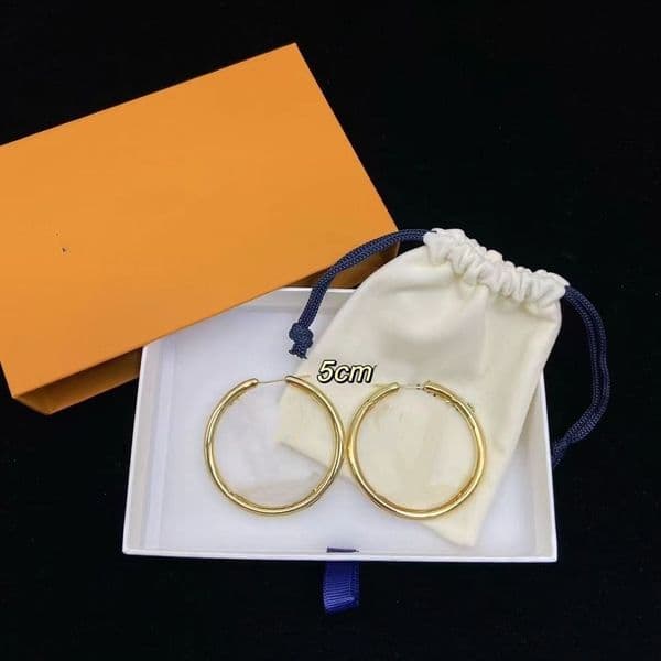 Luxury Big Hoop Earrings For Lady Women Studs Set Designer 18K Gold Jewelry Earring Valentine's Day Gift Engagement USA Delivery In 3-7 Days 516