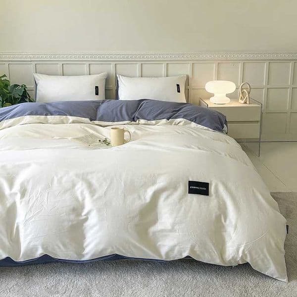 Luxury White Bedding Comforter Set with case bed sheet Single Full Size Bed Linen Duvet Cover Set Queen/King Double Single Bed Y251124