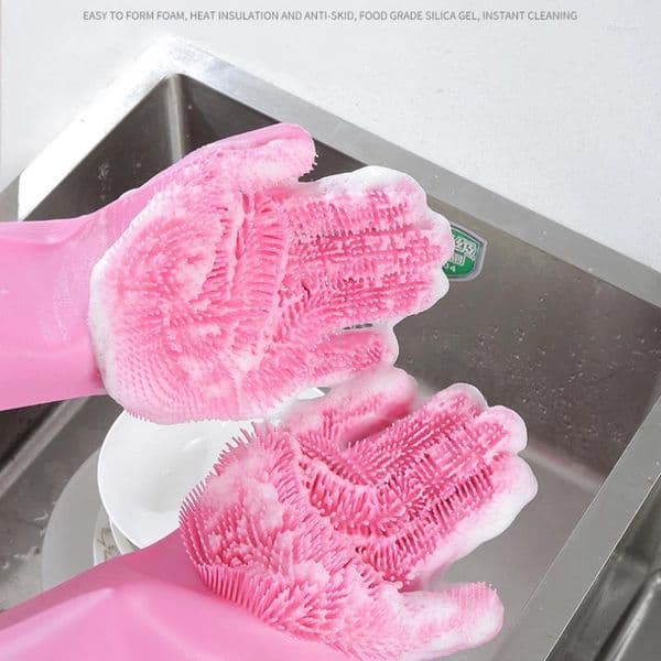 Disposable Gloves Household Silicone Dishwashing Multifunctional Bathroom Kitchen For Non-slip Insulation