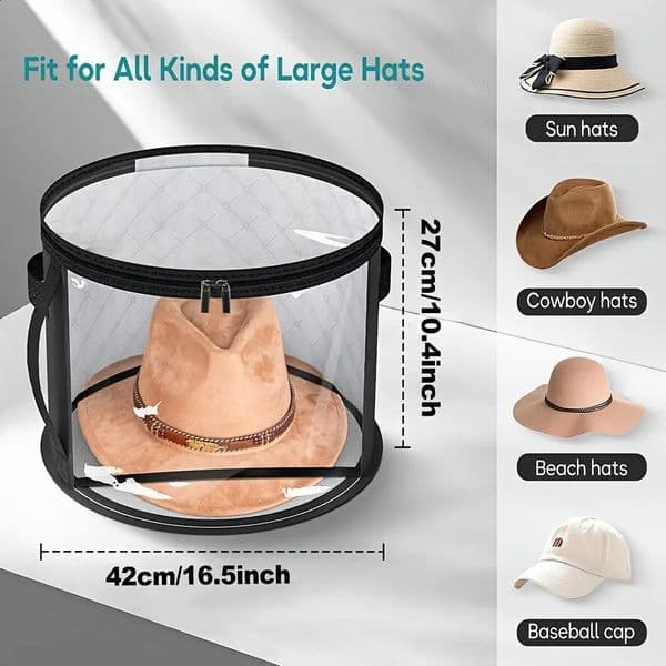 hat box convenient circular travel hat box organizer wear-resistant hat organizer hat storage organizer 250418
