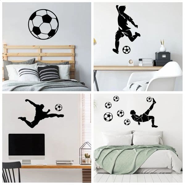 Football waterproof wall stickers for home decoration rens room decoration wall art decoration 250423