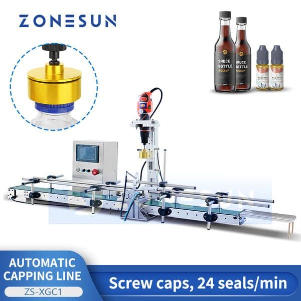 ZONESUN ZS-XGC1 Automatic Bottle Capping and Packaging Machine for Small Batch Production