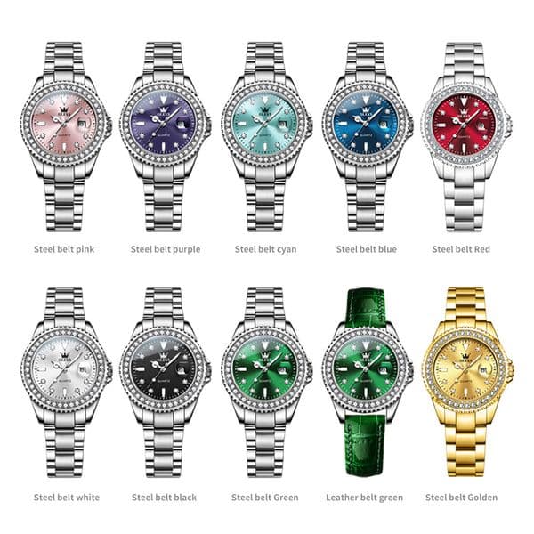 OLEVS Luxury Outdoor Dropshipping Diamond-encrusted Best-selling Submarine Quartz Watch Women's Watch Designer Watch Free Delivery Wholesale