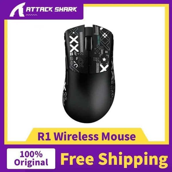 Attack Shark R1 Wireless Gaming Mouse 18K DPI PAW3311 Tri-Mode 24GHz USB Lightweight Macro Gaming PC accessoriesM251124