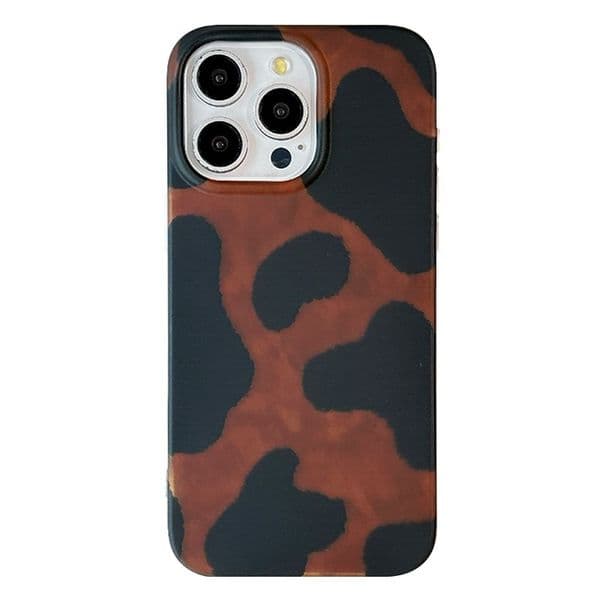 Leopard Print Pattern Phone Case Compatible with iPhone 17 Pro Max Ins Style High-End Solid Color Protective Case iPhone 15/16