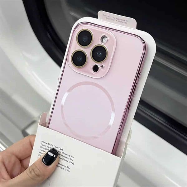 Luxury AG Nanometer Frosted For Lens Glass Protect Case For iPhone 16 15 14 13 12 Pro Max Magnetic Wireless Charge CoverM251125