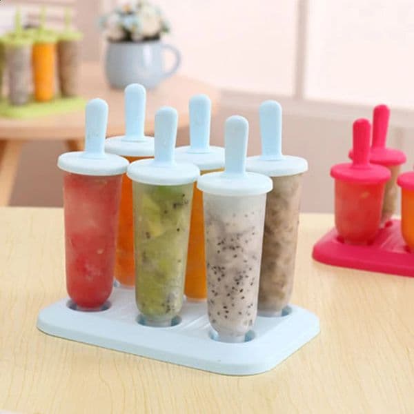 Popsicle Molds 6 Pieces Silicone Ice Pop Molds BPA Free Popsicle Mold Reusable Easy Release Ice Pop Make 250421