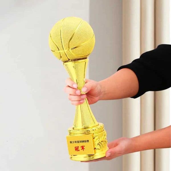 Large basketball trophy Football trophy gold silver bronze award for outstanding players souvenir free customizationW251125