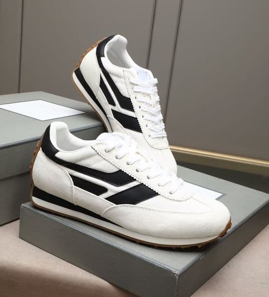 Luxury Design Men Mick Sneakers Low-top Suede & Mesh Leather Trainers Rubber Sole Runner Sports Excellent Party Dress Casual Walking EU38-46