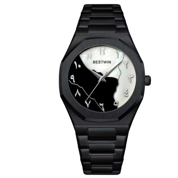 High-precision tactical mechanical watch Custom Printed Stainless Steel Case Arabic Men Quartz Wrist Watch for Women Montre Homme