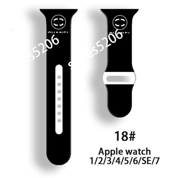 Fashion Designer Silicone Apple Watch Band 38 40 41 42 44 45 49 mm L Flower Watchs Strap Wristband For Iwatch 11 10 9 8 7 6 5 SE Ultra 3 Luxury WatchBand