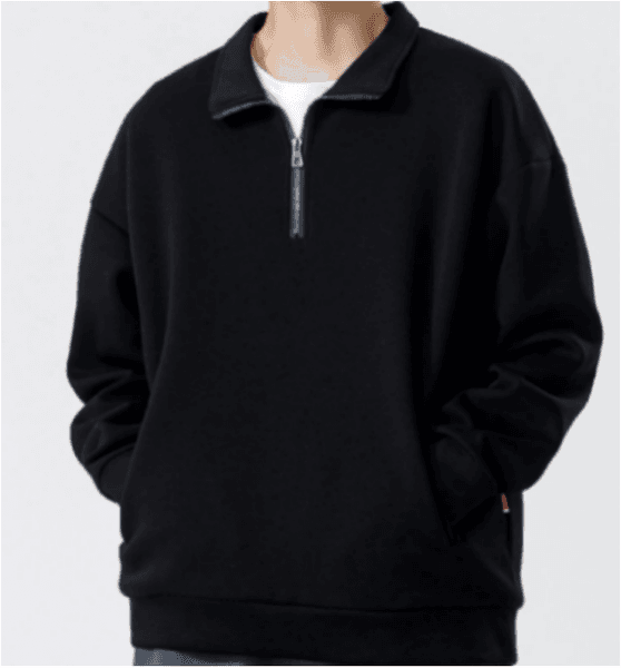 359 Round Neck Sweatshirt for Men Spring and Autumn Style Loose Solid Color