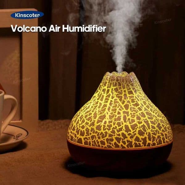 Volcanic air humidifier 300ml portable ultrasonic air humidifier household radio type diffuser sawdust spray X250425