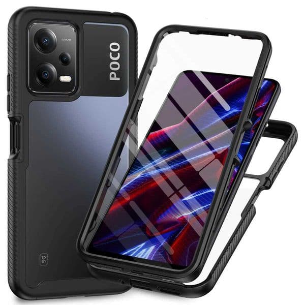 Hybrid TPU/PC Case for Poco X5 Pro 5G Built-in Screen Protector 360Degree Shockproof Shell Cover for RedMi Note12 Pro 5GM251125