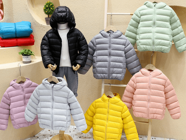 UU-L5445 Autumn Winter Kids Silica Gel Logo Down Brand Coat For Girls Children Clothes Warm Down Coats For Boys Toddler Girls Outerwear Clothes