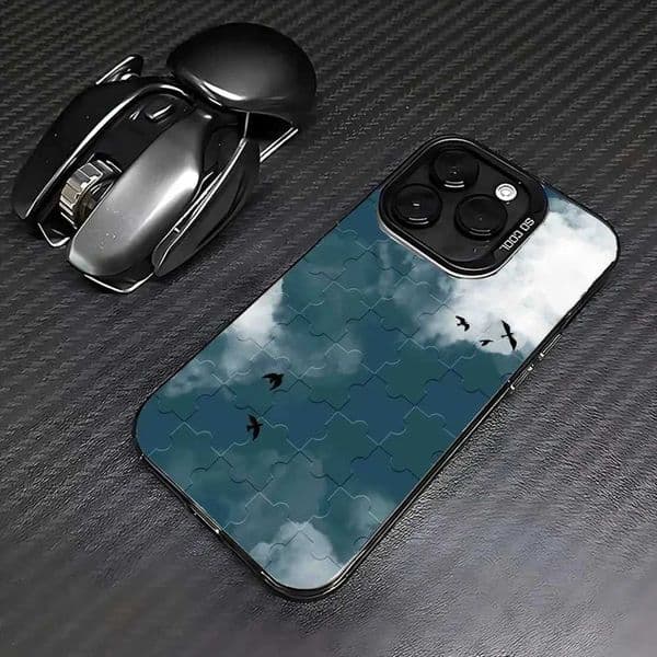 Flying birds case for iPhone17 16 15 14 13 12 11 Pro/ Max/Plus shock-proof rear cover anti-fingerprintM251125