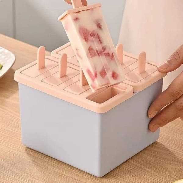 Popsicle/Sorbet Mold Food Grade Household Popsicle Making Frozen Ice Box Abrasive Tools with Lid Homemade Ice Cream Artifact 250421BJ