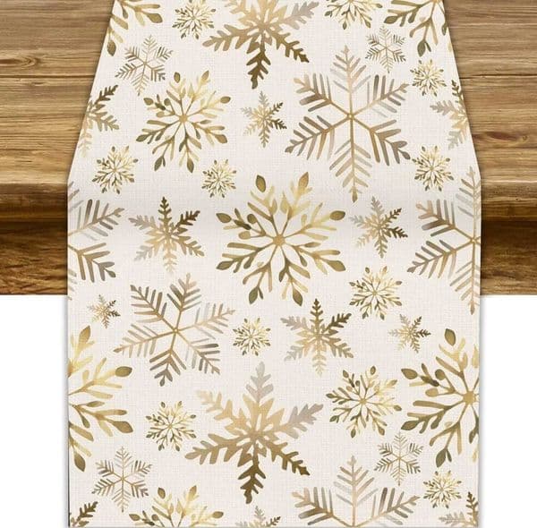 Festive Gold Snowflake Christmas Table Mat - Add Elegance to Your Holiday Meals New Year home party decoration Z251125