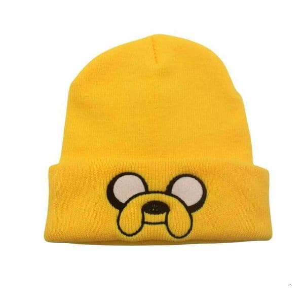 1Pcs Cute Puppy Pattern Embroidered Knitted Hat Yellow Ear Protection Hat Versatile Warm Hat For Autumn and Winter W251125