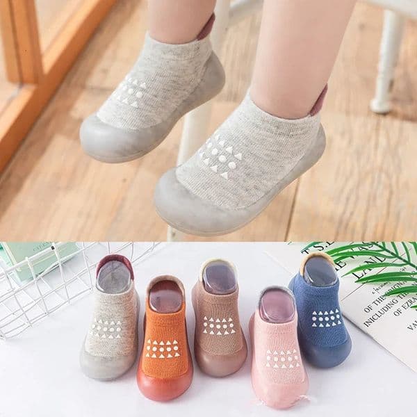 Baby Boy First Walkers Children Sock Shoes Non-slip Floor Socks Boy Girl Soft Rubber Sole Shoes Toddler Sock Infant Booties 251125