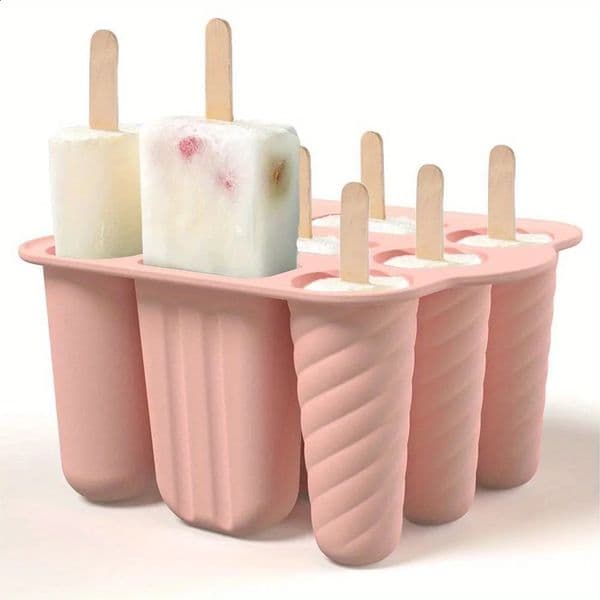 Popsicles Mold Reusable Easy-Release Silicone Homemade Maker Ice Pop Mold Trays with 50 Popsicle Sticks Summer Gifts 250421