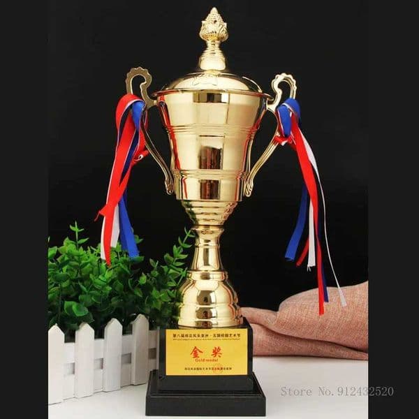 Customizable Trophies of Champions Trophy Commercial Covered Metal Trophy Universal Medal Souvenir Cup 1PcW251125