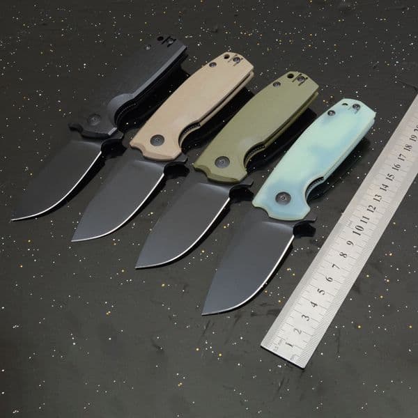 Top folding knife Quality 604 Flipper Folding Knife S30v Titanium Coating Drop Point Blade G10 Handle Outdoor Ball Bearing EDC Pocket Knives