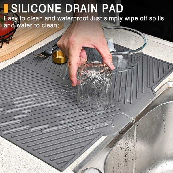 1 silicone tableware drying pad kitchen tableware drainage pad anti slip pad anti slip roller coaster kitchen utensils X250425