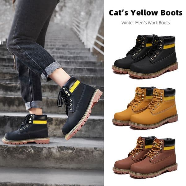 Designer catboots boots winter snow martin ankle boots for men womens warm booties classic bottes black yellow timsberlands cat boots mens outdoor trainers