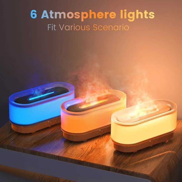 Sejoy humidifier 300ml 6-color emotion simulation flame light aromatherapy diffuser super quiet automatic shutdown bedroom office Liv X250425