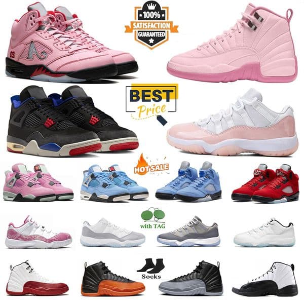 Design 4s 5s 11s 12s Basketball Shoes Fire Red White Thunder Arctic Pink Racer Blue Legend pink Pearl Pink Blueberry Men Women trainers Sneakers 36-47