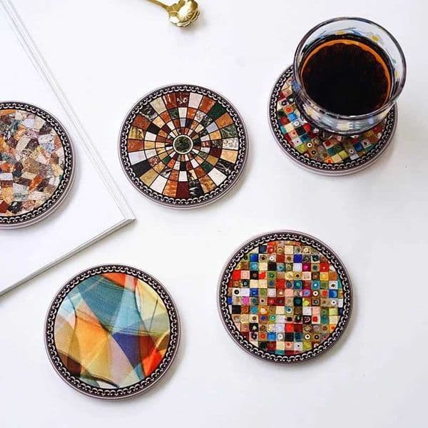 1 ceramic coaster terrazzo marble ceramic coaster suitable for wooden tables various cups home decor posavasos X250425