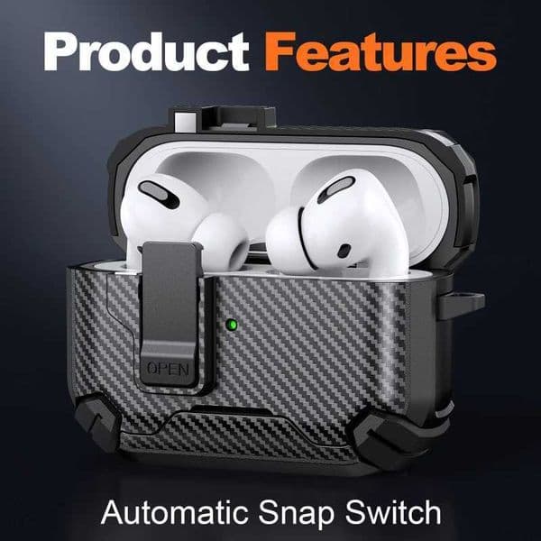 Carbon Fiber With Holder Headphone Case For AirPods Pro 2 3 Wireless Charge Box Fashion Earphone Protector For Airpods 1 2 3 4W251125
