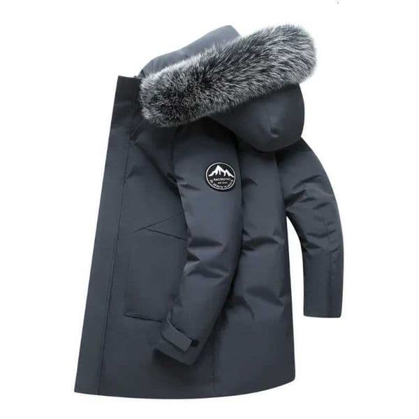 Mens Fashionable Windproof Warm Casual Fur Collar Feather Jacket Winter High-quality Soft Feelings Versatile Warm Down JacketM251125