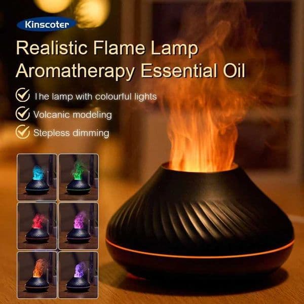 Color Flame Aromatherapy Humidifier Cold Mist Generator 130ml USB Essential Oil Aroma Diffuser for Home Bedroom Office Hotel X250425