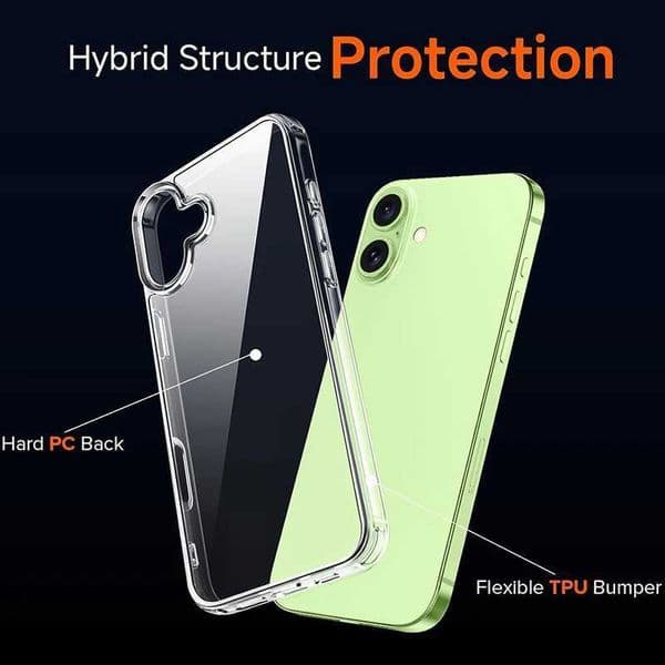 Shockproof Acrylic Hard Case for iPhone 17 Air Cover Silicone Soft Back Cover for iPhone 17 16 15 14 13 12 11 Pro Max Mini ShellM251125