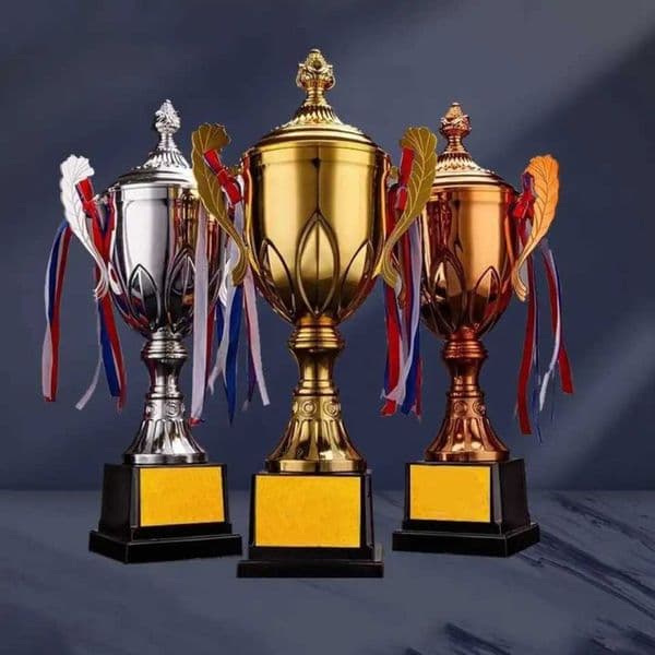 Gold Silver Bronze Awards Trophy Sports Games Champion Small Prize Cup with Lid Soccer Competition Winner Award Trophy ToyW251125
