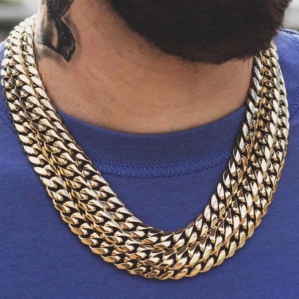 6mm-18mm Stainless Steel Miami Cuban Necklace Classical Cuban Link Choker Chain Mens Hip Hop Jewelry 251118