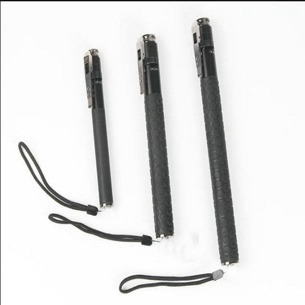 New model aluminum three-section telescopic outdoor hiking stick with external lock and straight handle for mountain climbing walking stick -18 Z260508