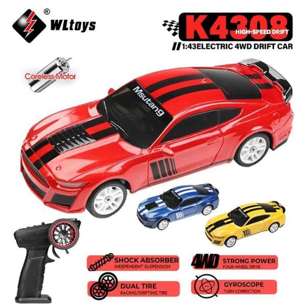WLtoys K4308 143 24G RC Drift Racing Car With LED Lights 4WD Gyroscope High Speed RTR Remote Control Car Toy For Kid GiftW251125
